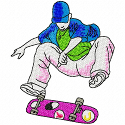 Skateboard Embroidery Design 4 Skateboard Embroidery Design 4